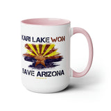 Kari Lake WON AZ Coffee Mug, 15oz
