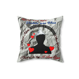 ‘A Tin Foil Hat Type of Love’ (His and Hers) Double-Sided Valentine's Square Pillow