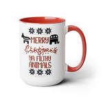 'Merry Christmas, Ya Filthy Animals' Politics Coffee Mug, 15oz