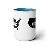 America FIRST, Period (Blackout) Coffee Mug, 15oz