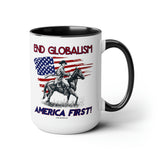 End Globalism American Patriot Coffee Mug, 15oz