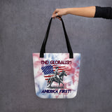 End Globalism American Patriot Tye-Dye Tote bag
