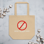 Defeat the Great Reset: Cancel Agenda 2030 - 100% Organic Cotton Eco Tote Bag