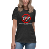Defeat the Great Reset: Cancel Agenda 2030 Women's Relaxed T-Shirt